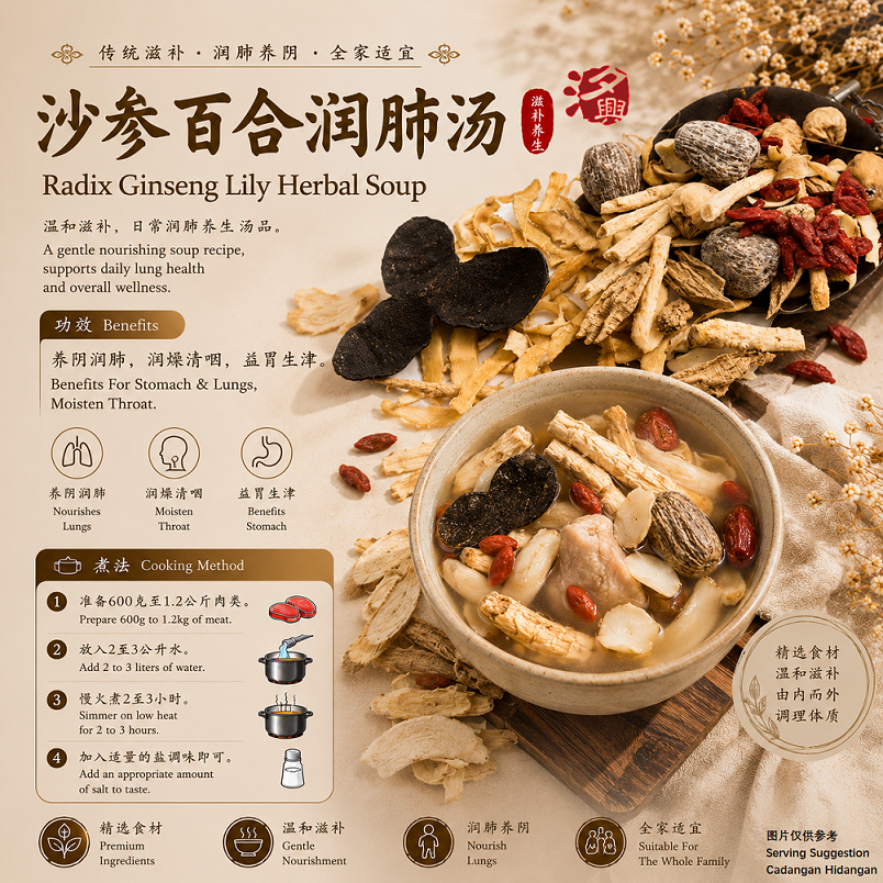 沙参百合润肺汤