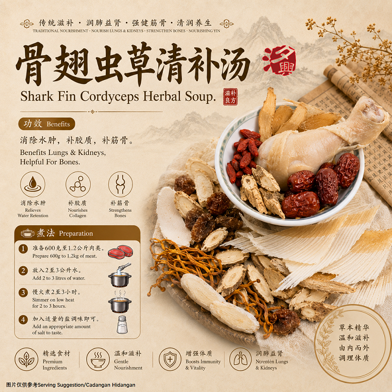 骨翅虫草清补汤
